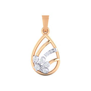 18Kt rose gold real diamond pendant by diamtrendz